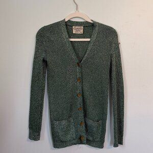 Vintage Shimmery Green Cardigan